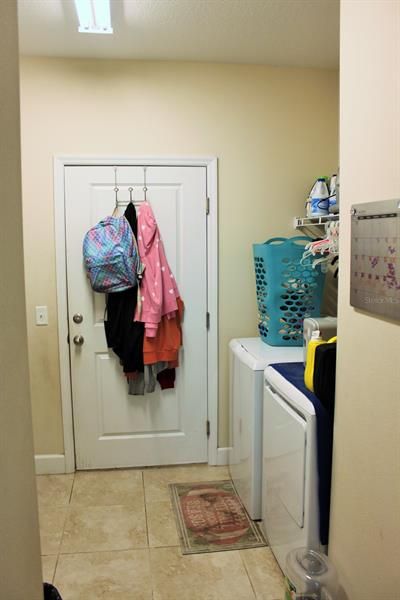 Laundry room and access to garage
