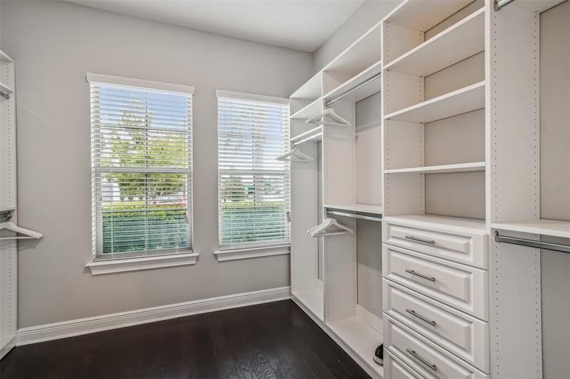 Walk-in closet in the master