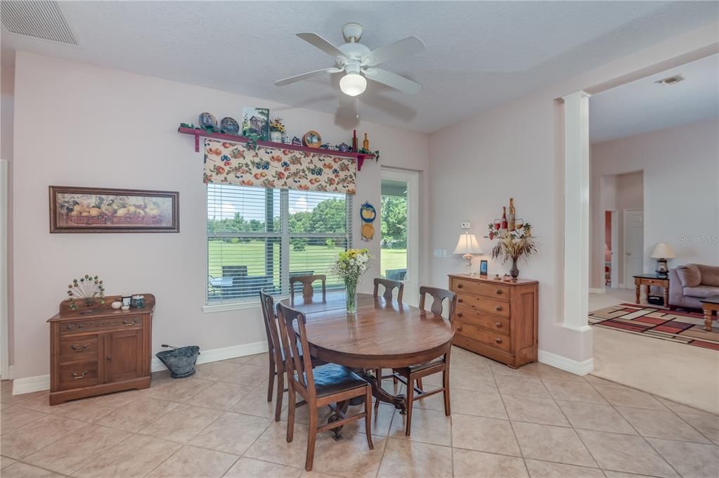 Dining Room with rear door to the porch.