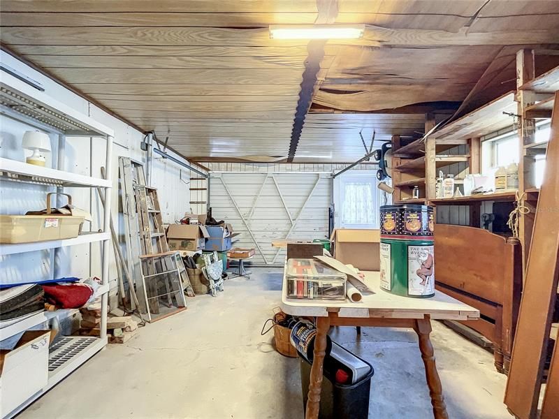 Workshop/garage ceiling will need work.