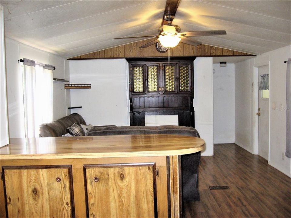 KITCHEN INTO LIVING ROOM