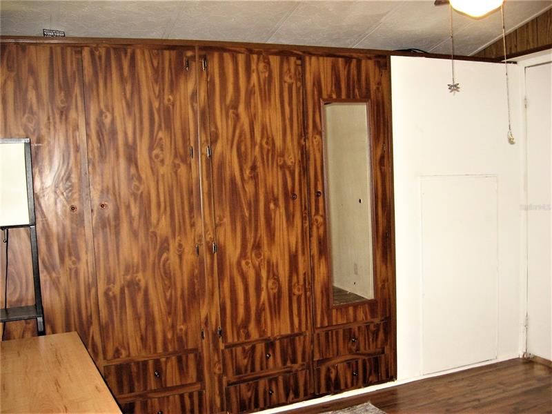 BUILT IN CLOSETS IN PRIMARY BEDROOM