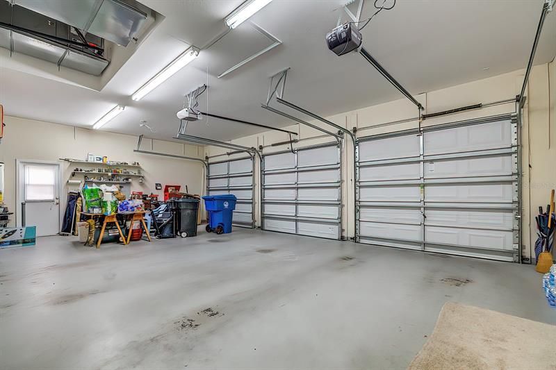 Interior of 3 Car Garage