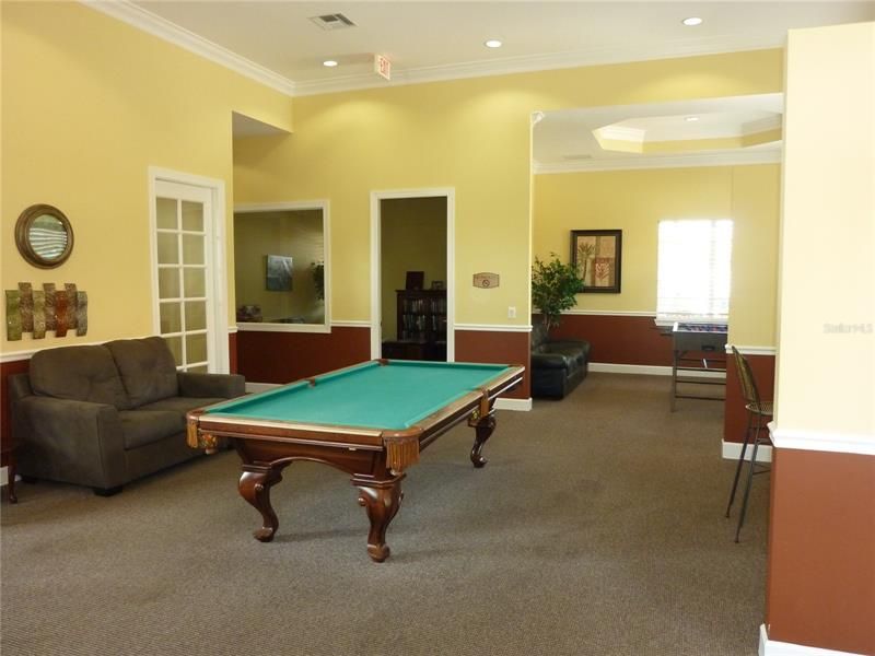 Community Room Billiards table