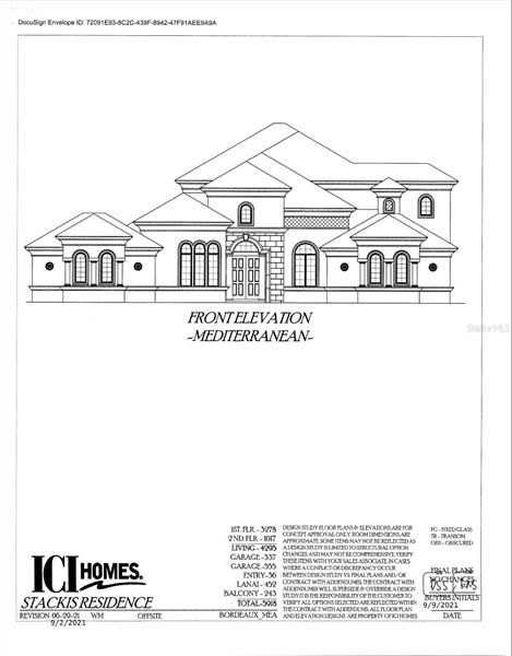 Front Elevation View Drawing