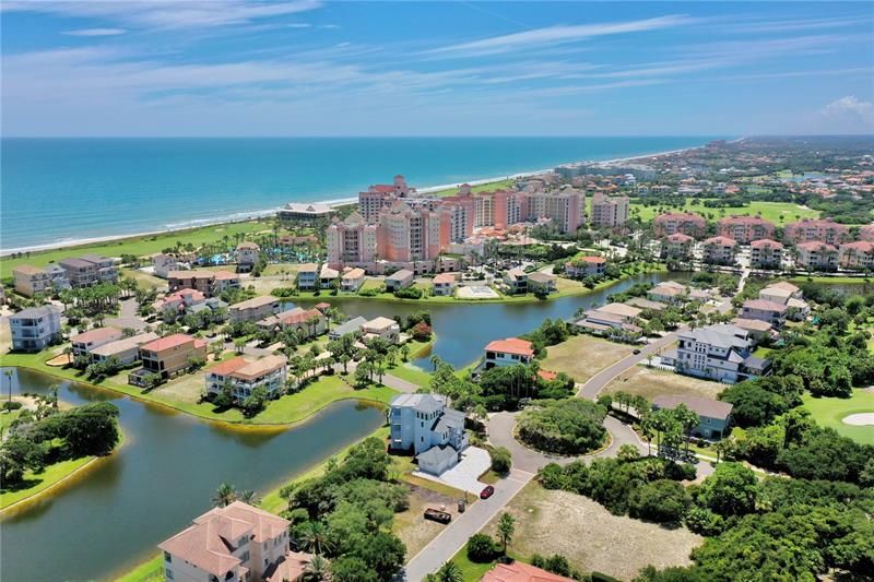 Aerial View with Hammock Beach Homes, Condos, Club and Atlantic Ocean