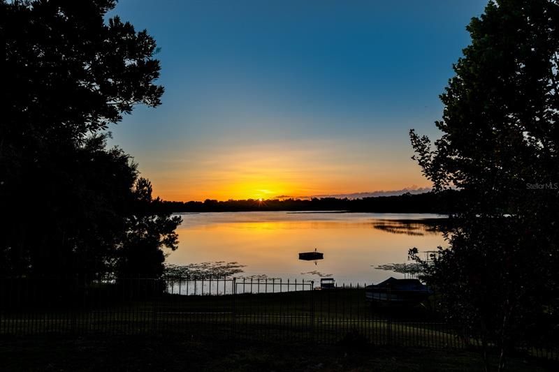 Looking at a beautiful sunset from almost every window in the home