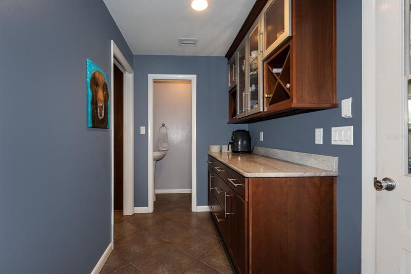 Butlers Pantry in between garage and kitchen