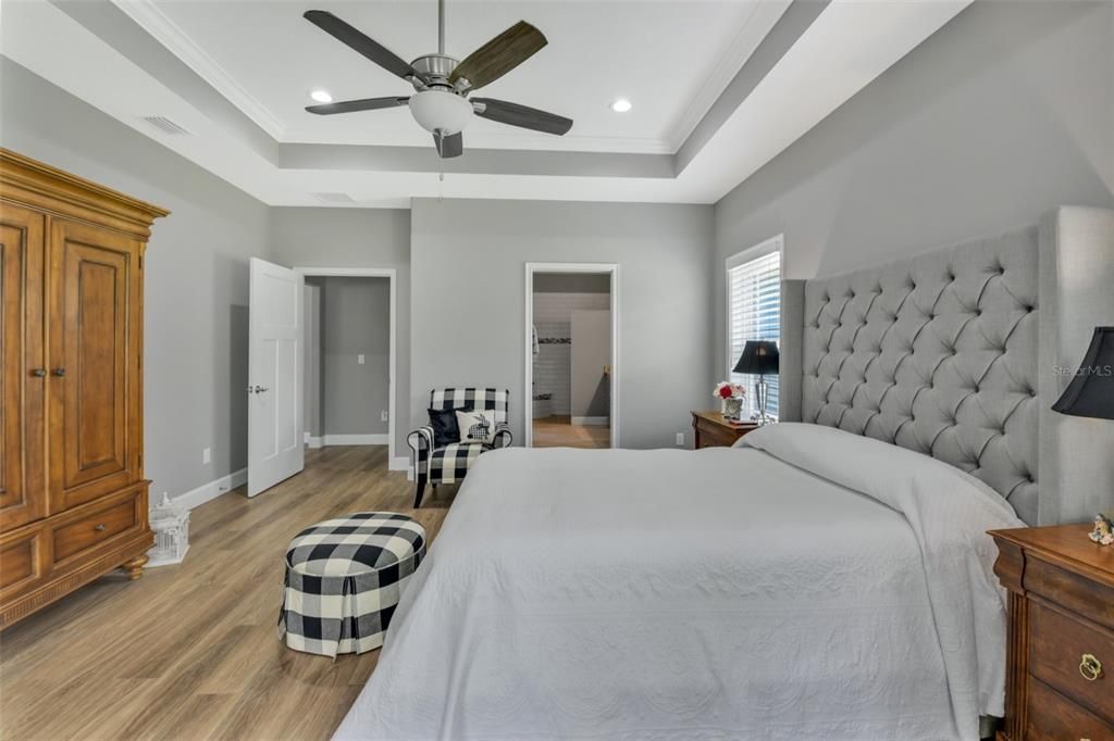 MASTER SUITE WITH COFFERED CEILINGS