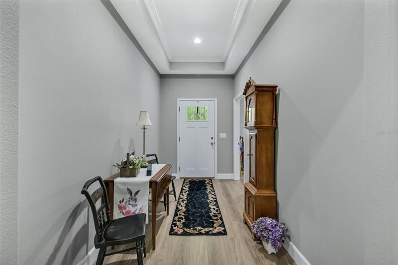 FOYER WITH COFFERED CEILING (ALMOST 13 FT. LONG)