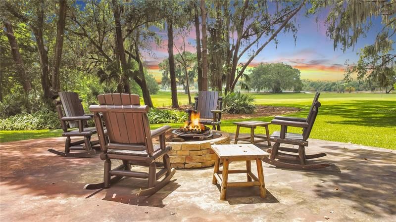 Outdoor Gas Firepit and Peaceful View