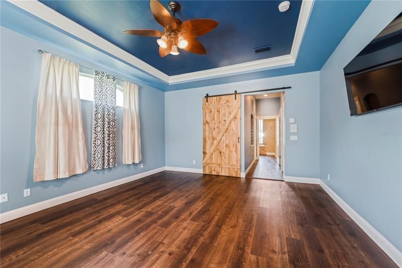 Master Bedroom Custom Built Barn Door