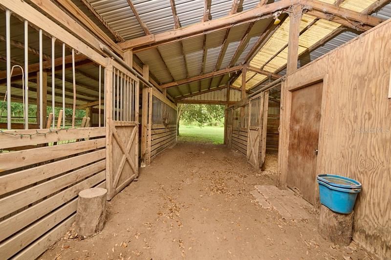 Three stall barn