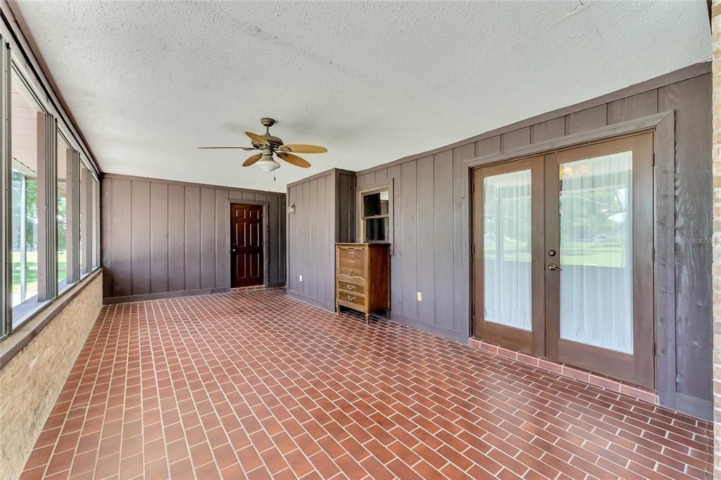 Covered and enclosed porch