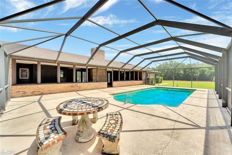 Screened lanai and in-ground pool