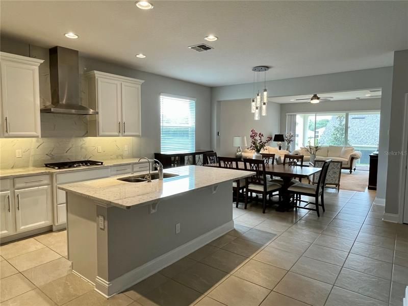 Kitchen, Dining, and Family Room