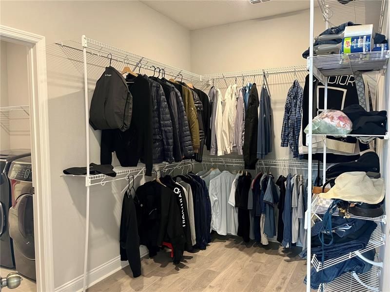 Master Closet Which Opens to Laundry Room