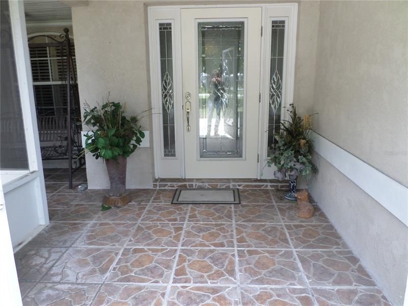 SCREENED FRONT PORCH ENTRY TILE FLOORING