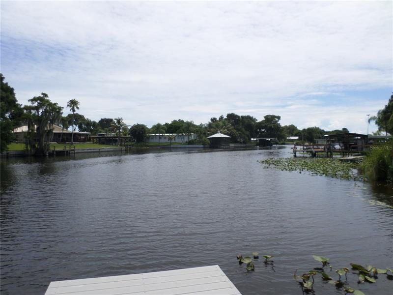 LOOKING SOUTH AT TAYLOR CREEK FROM THE DOCK