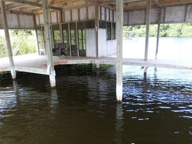 OUTDOOR KITCHEN  UNDER BOATHOUSE ROOF