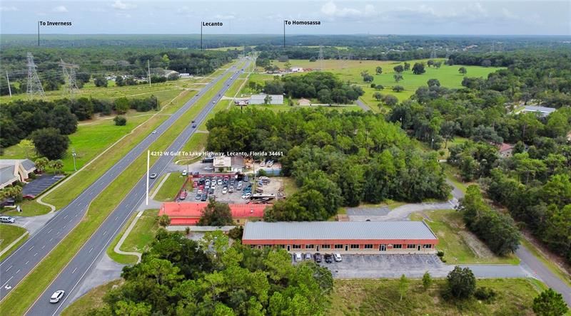 Aerial View in the heart of citrus county