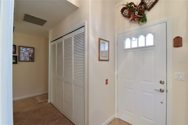 Front Door with Hall Coat Closet