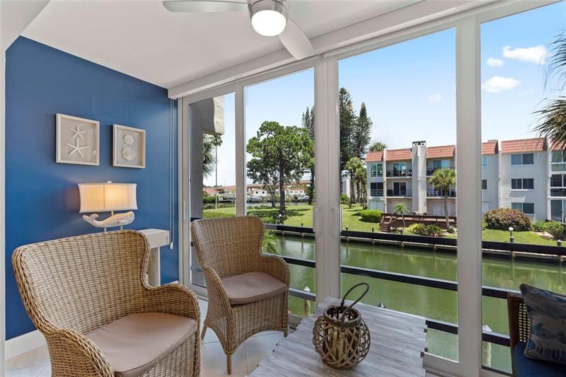 Florida room with water views