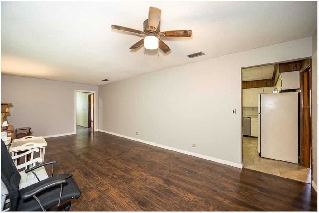 Living Area with access to kitchen