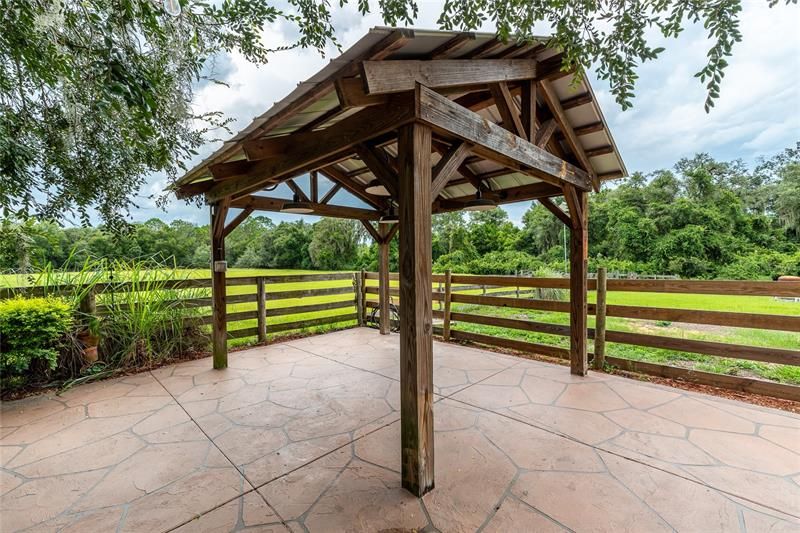 Covered outdoor sitting area