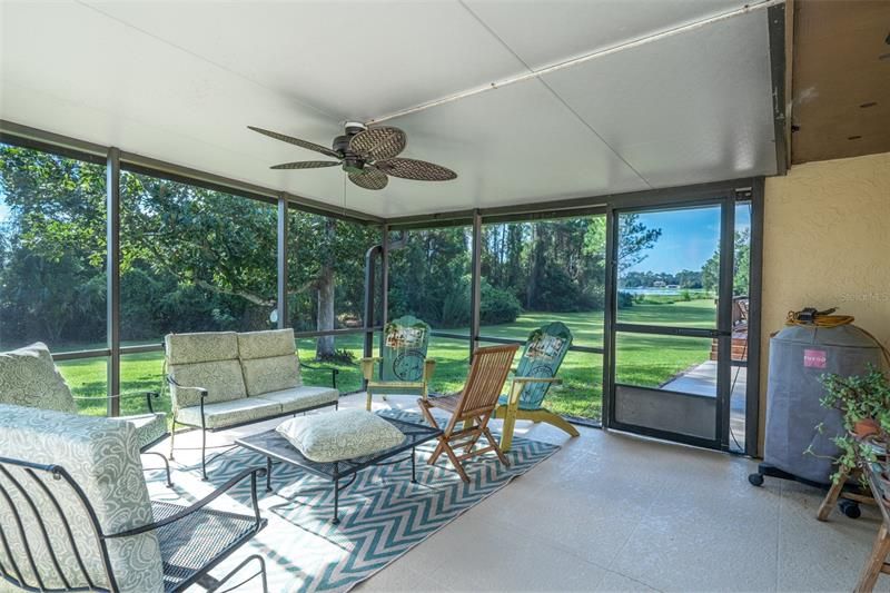 Covered patio with stunning views in every direction!