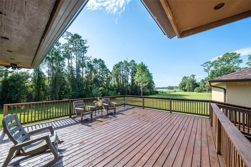 This is the new deck that was added off of the family room. The deck is handicap accessible from inside as well as outside.