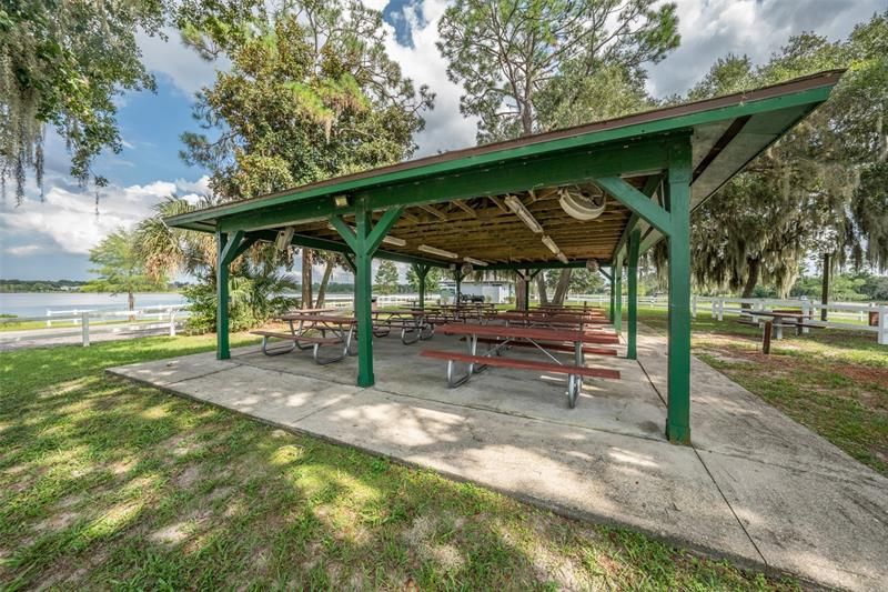 Covered picnic area.