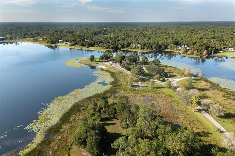 This is an aerial view of the community park which is adjacent to 340 Valley Stream Dr.