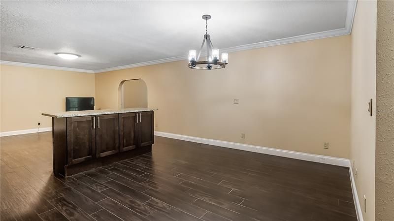 Dining room which could hold a large table and chairs