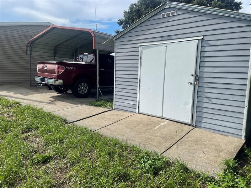 Storage Shed and Carport
