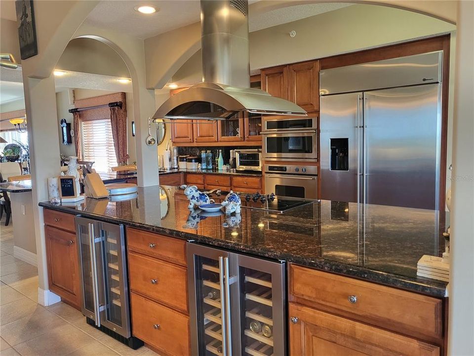 Kitchen with Two Wine Refrigerators