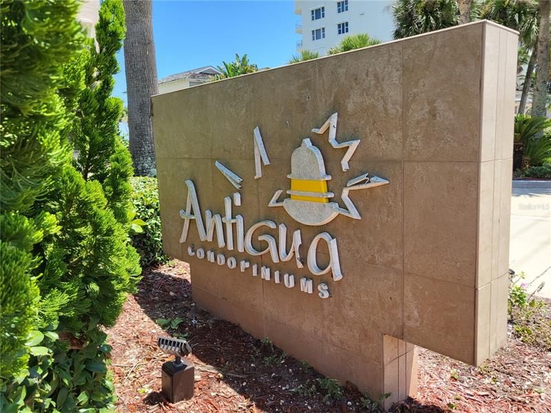Antigua Front Entry Sign