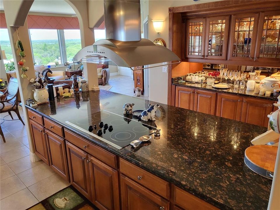 Kitchen island and dry bar