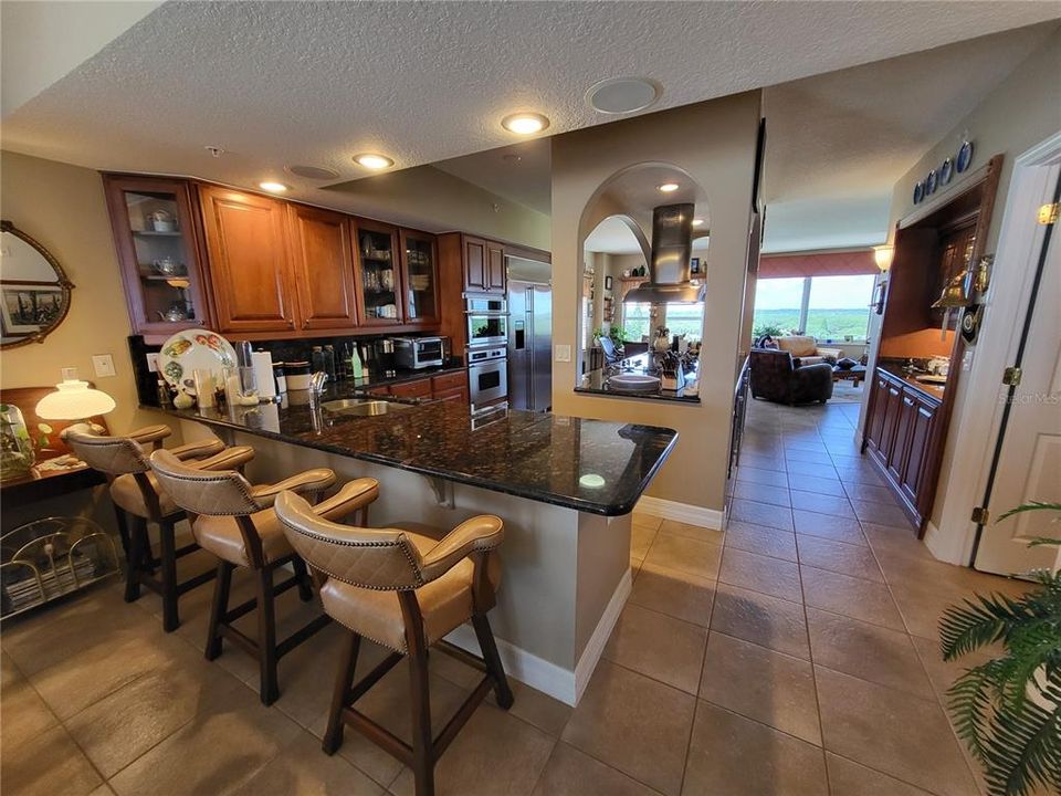 Kitchen seating, open floorplan