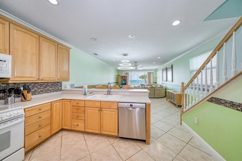 Lots of wonderful space in the fully equipped kitchen