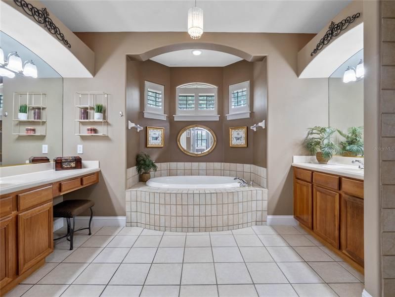 master bathroom large jetted soaking tub