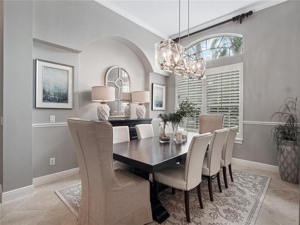 formal dining room located off the entry way