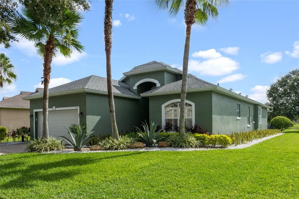 FRONT ELEVATION WITH NEW LANDSCAPING