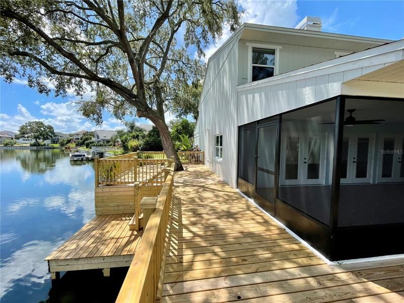 Wrap around Deck and Dock with Lake access