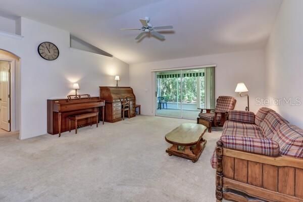 Spacious Family Room with sliders to back patio