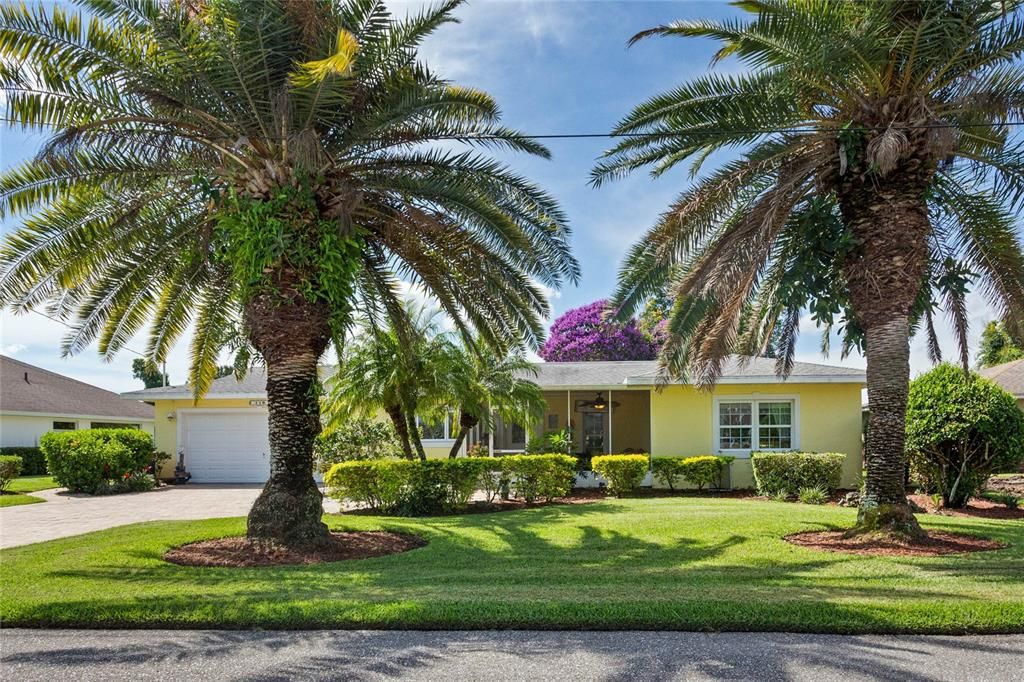 Beautiful mature landscaping