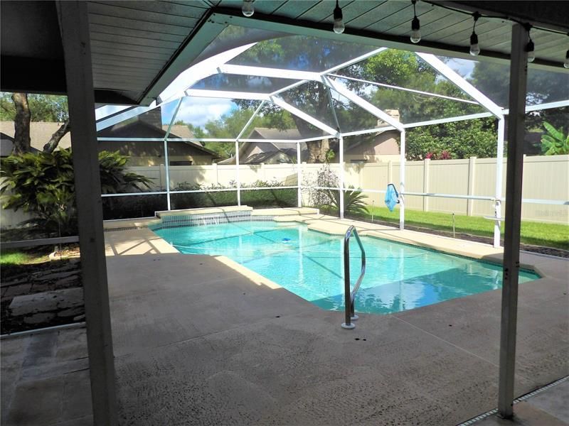 private heated screened pool