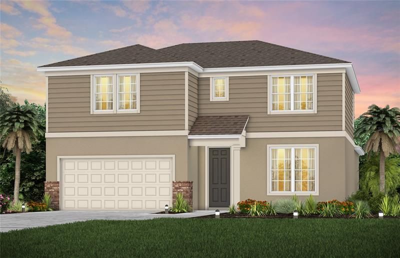 Exterior Design-Artist rendering of this new construction home. Pictures are for illustration purposes only. Elevations, colors and options may vary.