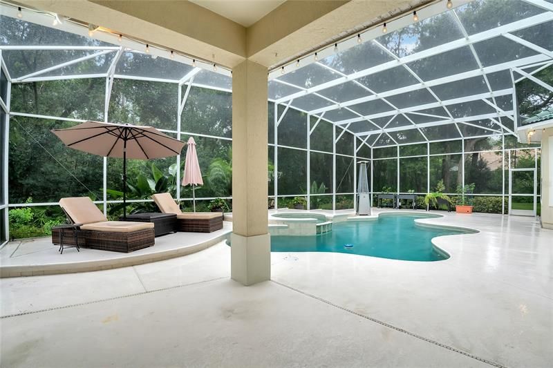 Screen Enclosed Lanai with Pool and Spa