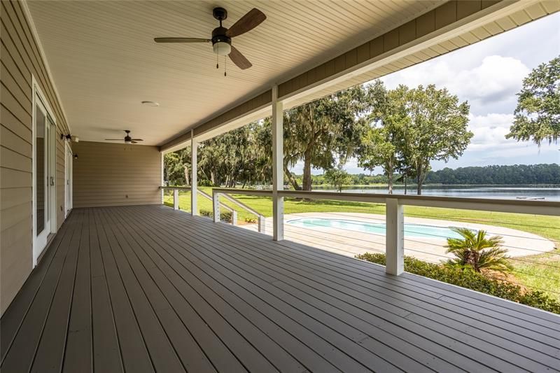 Oversized Back Deck With Beautiful Panoramic Views Of Entire Lake